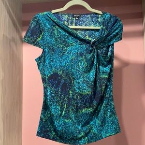 Nine West green blue top